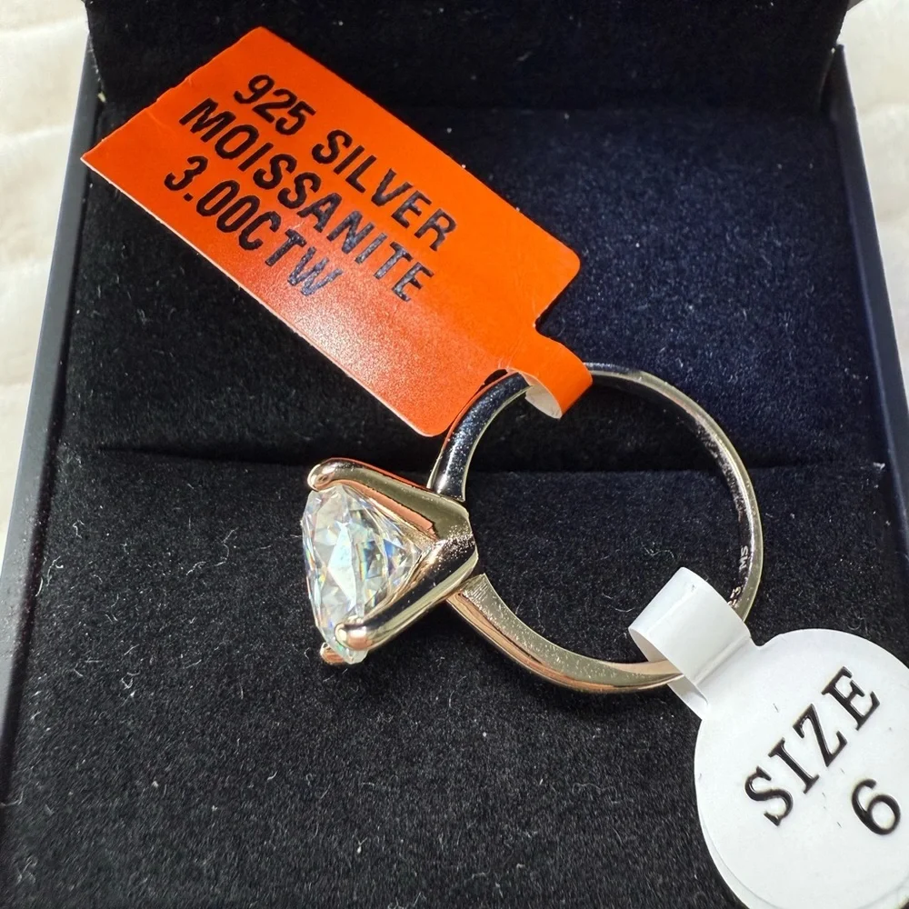 3 CTW Moissanite Solitaire Ring